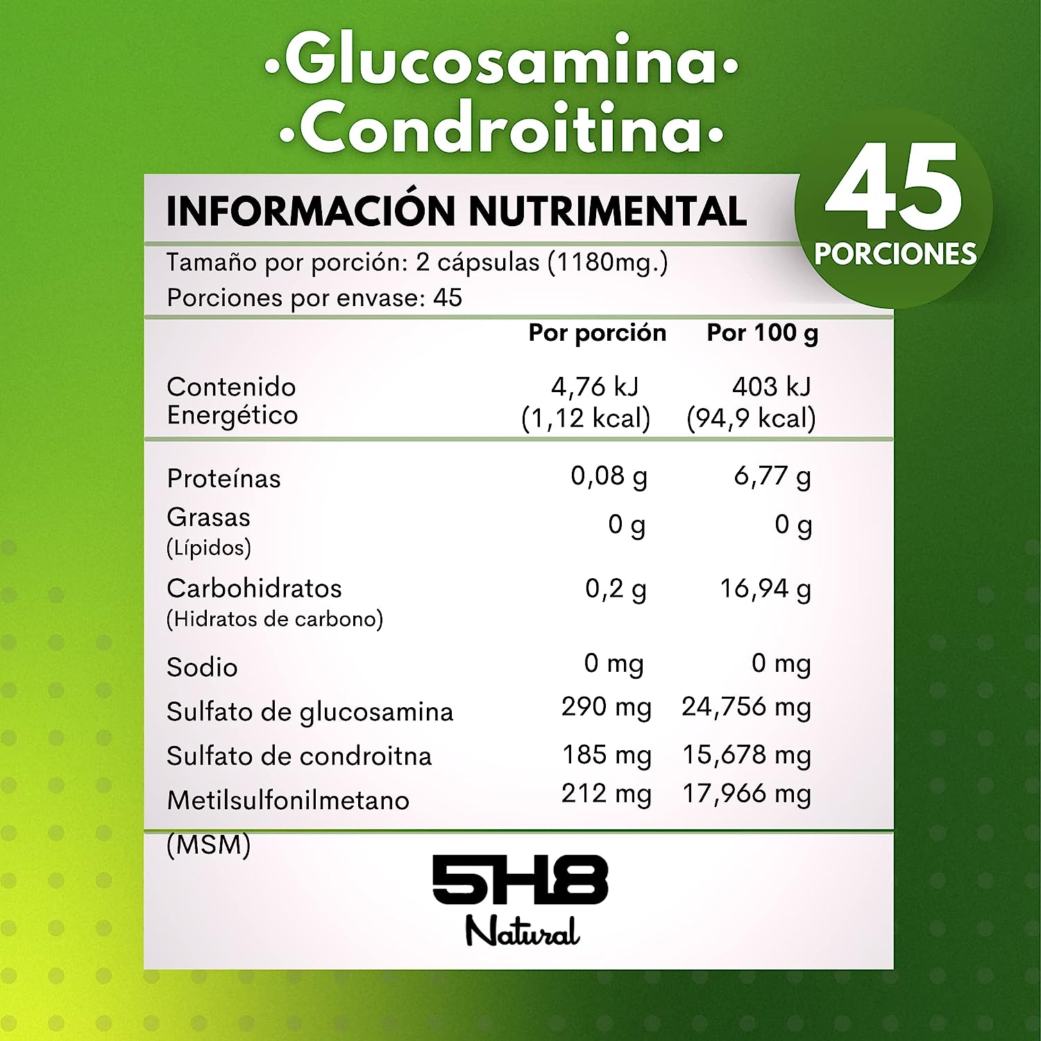 GLUCOSAMINA + CONDROITINA + MSM